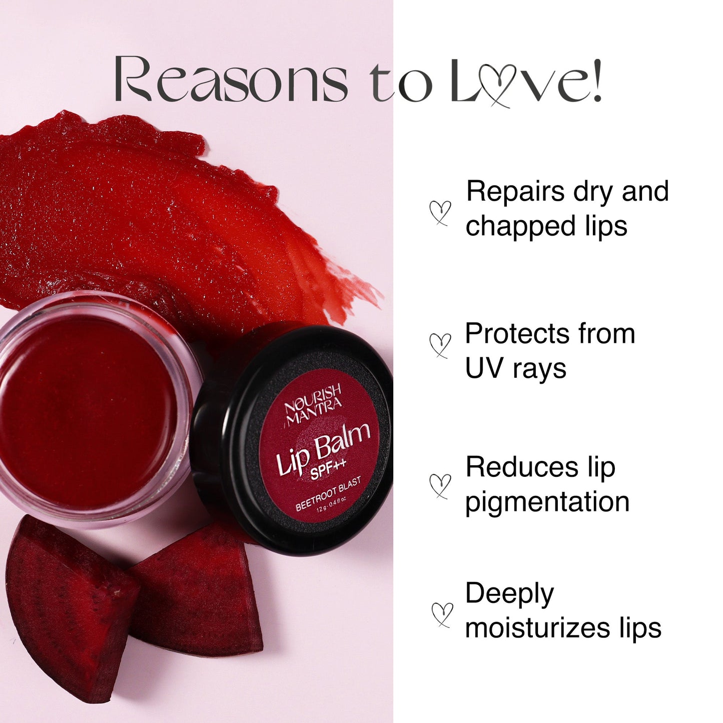 Beetroot Blast Lip Balm 12g - Nourish Mantra