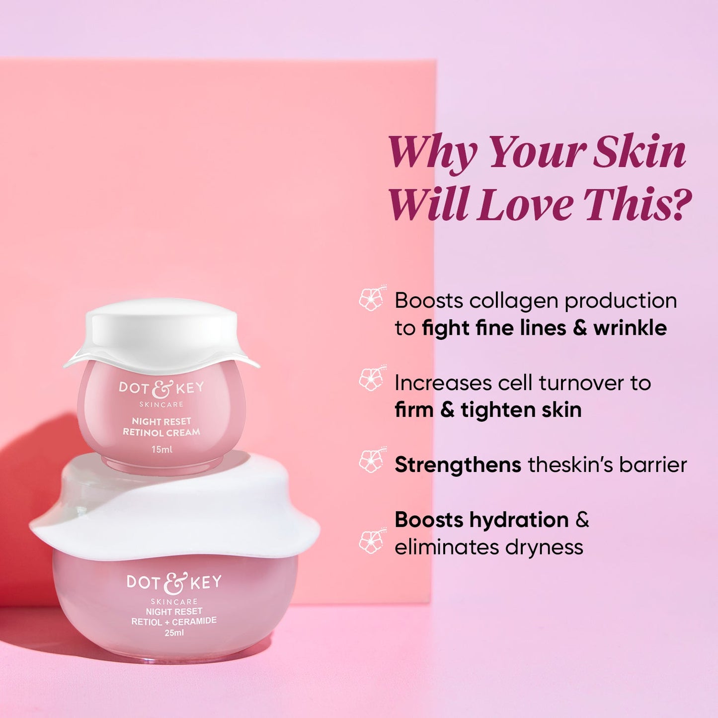 Dot & Key Retinol + Ceramide Night Repair Cream - 15ml