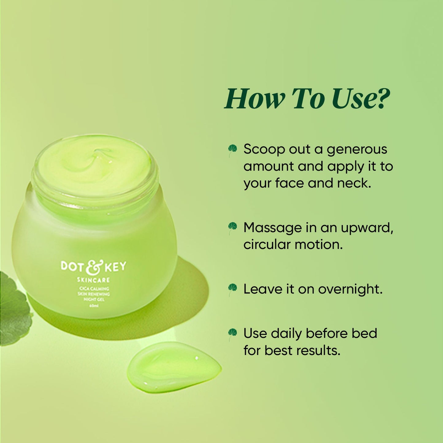 Dot & Key Cica Calming Skin Renewing Night Gel (15ml)