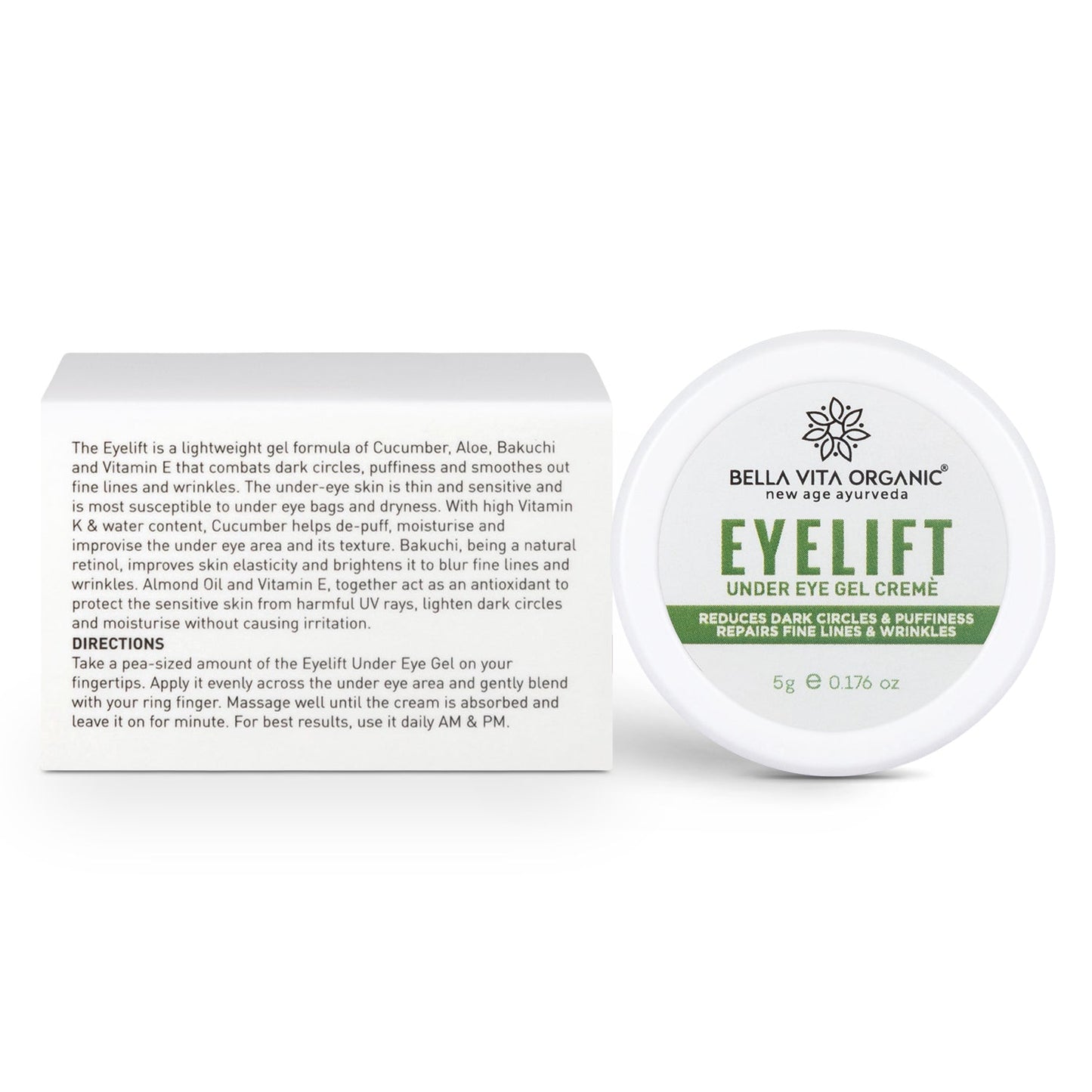 Bella Vita Organic Eyelift Under Eye Gel Cream - 5gm/Unisex