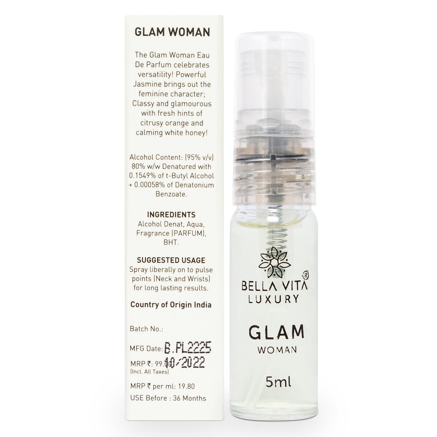 Bella Vita Luxury Glam Women Perfume - 5ml/Female