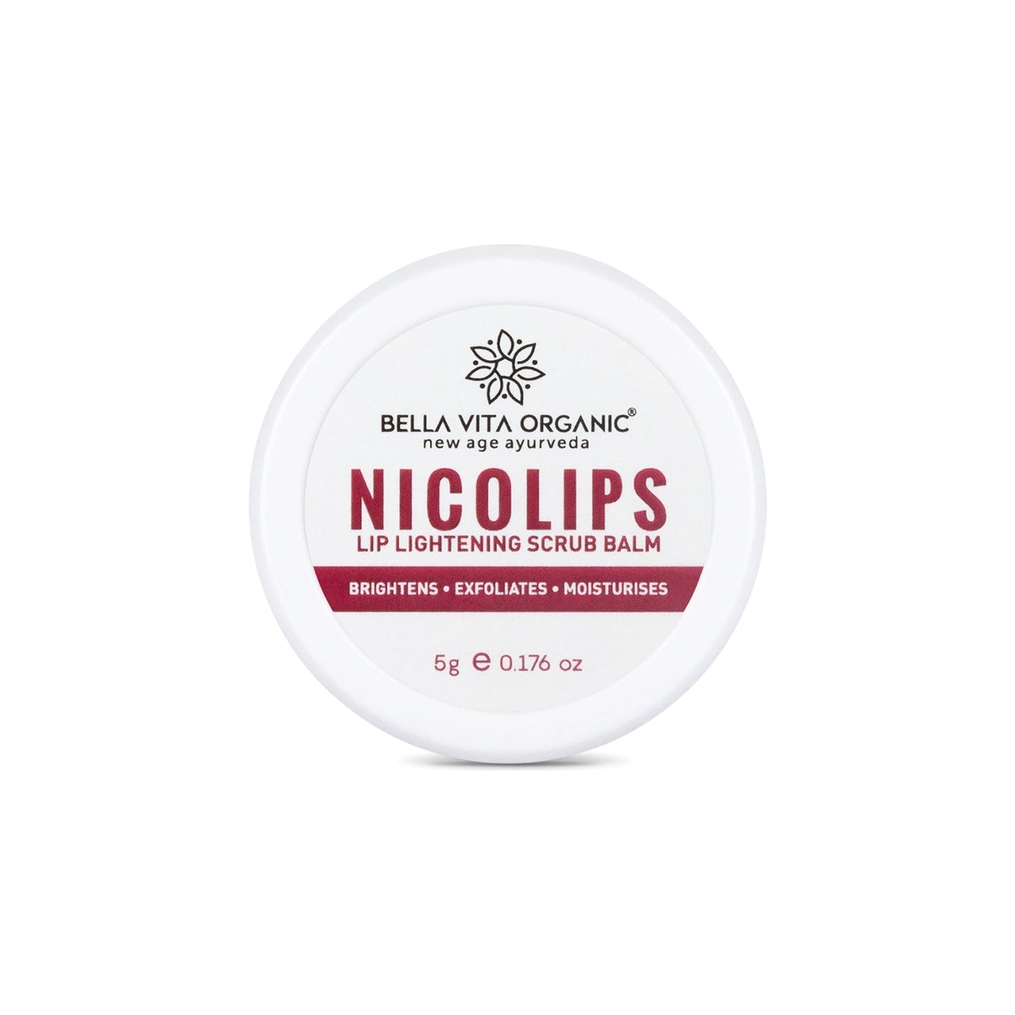 Bella Vita Organic Nicolips Lip Lightening Scrub Balm - 5gm/Unisex