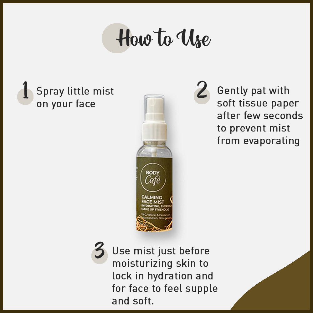 BodyCafé Calming Face Mist (Hydrating, Energising & Make up friendly)